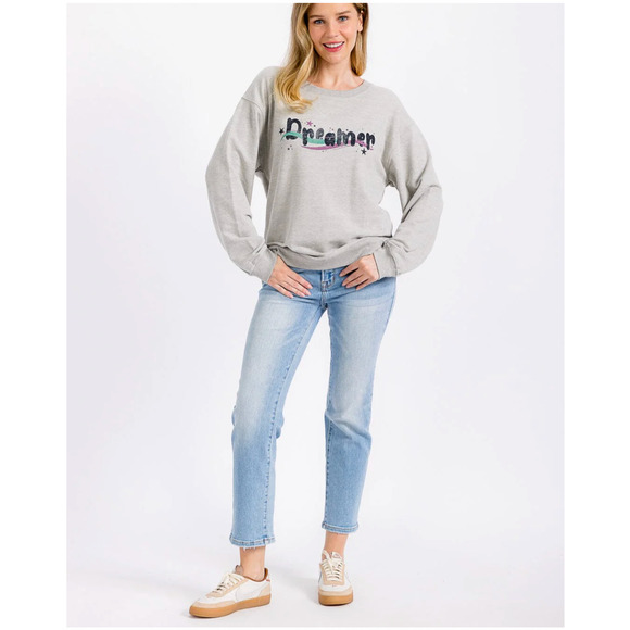 "Dreamer" Graphic Pullover Sweater  | Medium - Picture 3 of 5